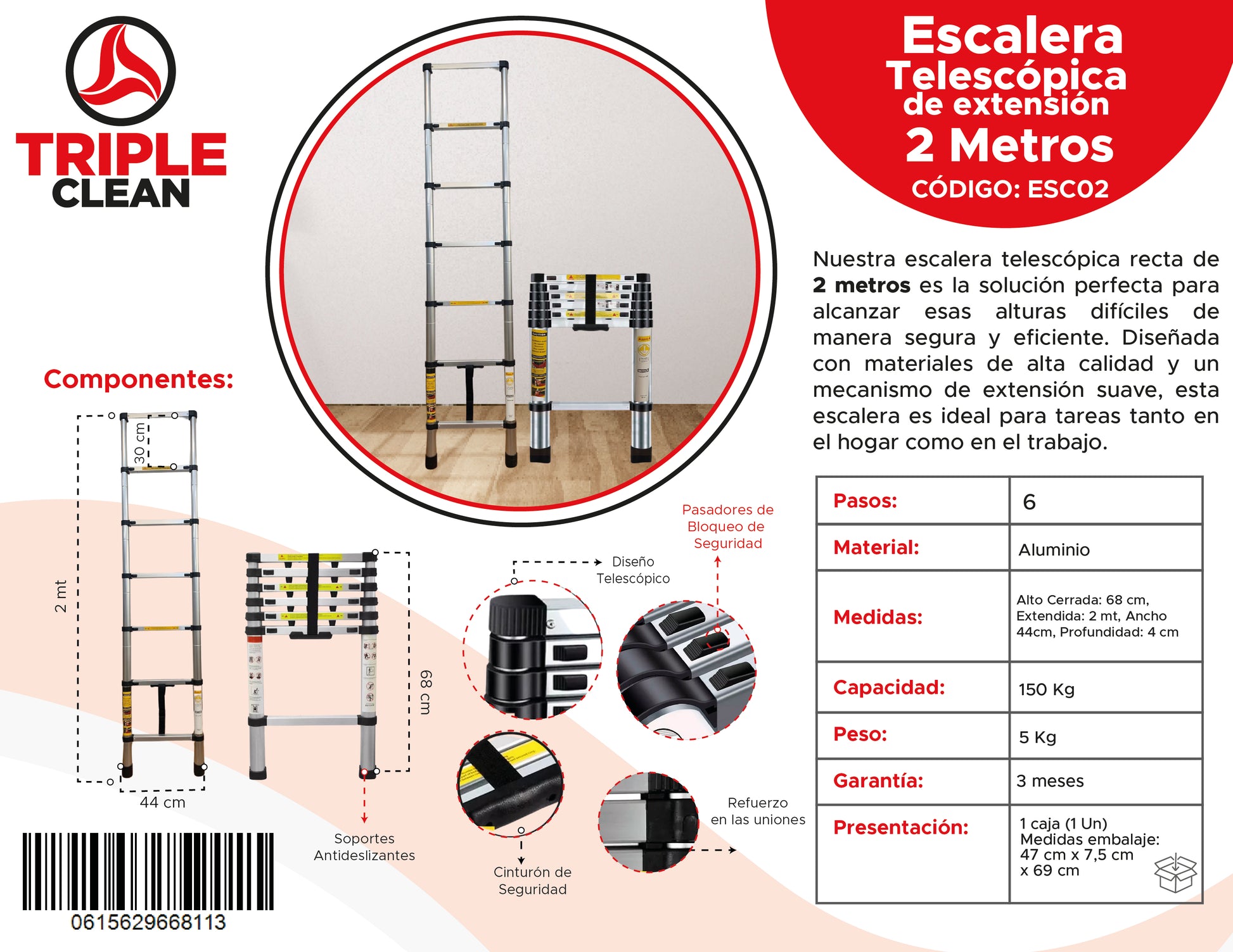 Escalera telescópica